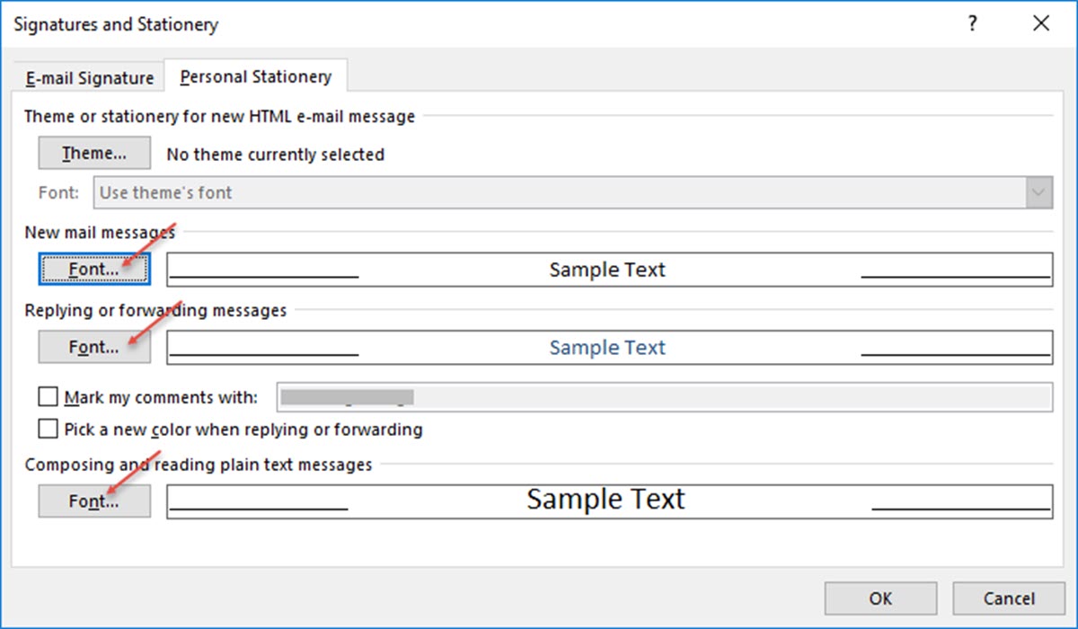 microsoft outlook email format