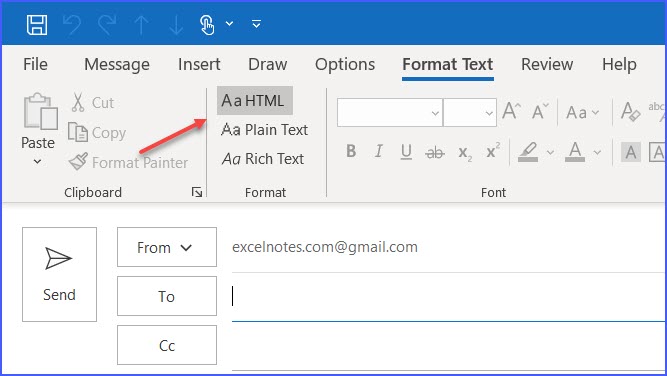 how-to-set-the-default-message-format-in-outlook-excelnotes