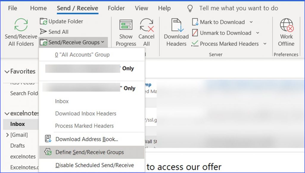 outlook 365 check mail frequency