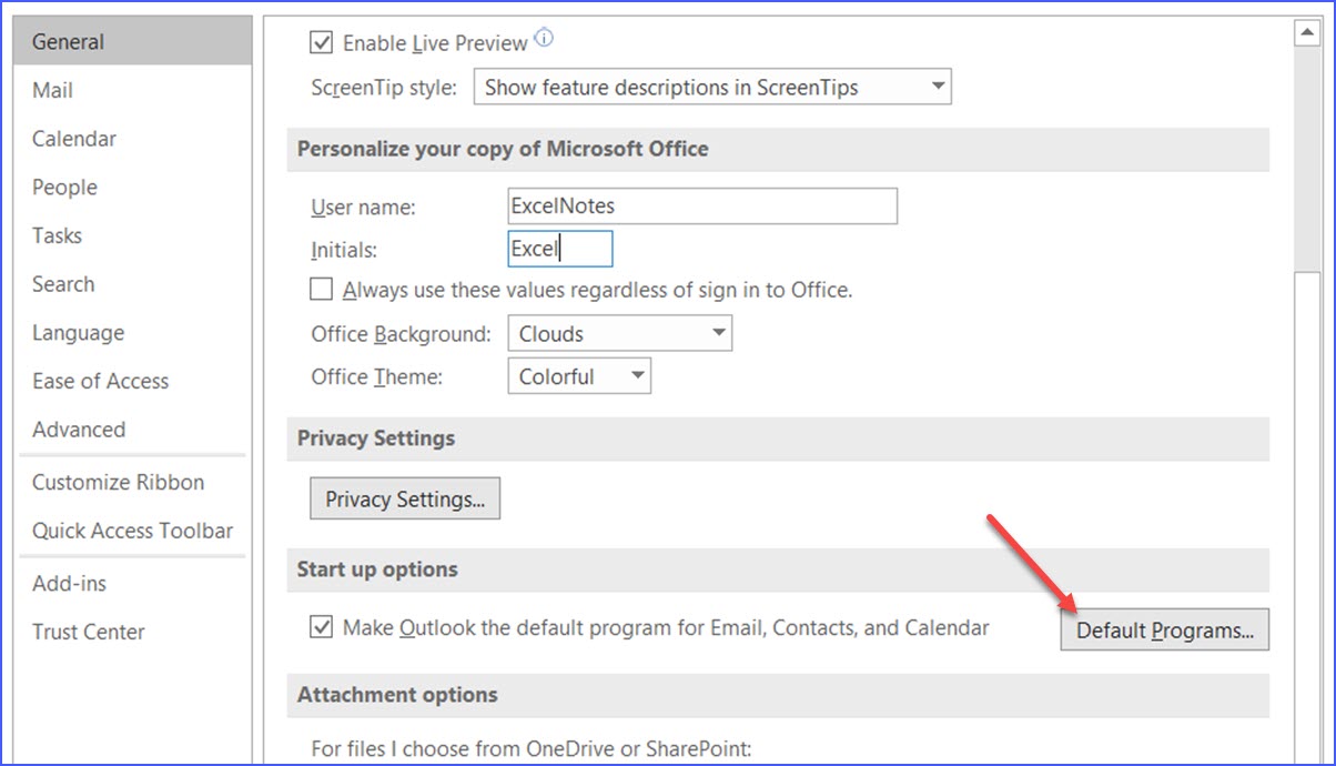 How To Make Outlook Your Default Email Program Excelnotes