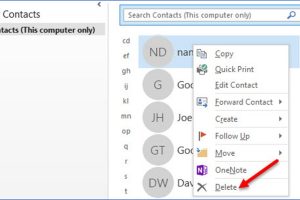 How to Remove Contacts from a Contact Category in Outlook
