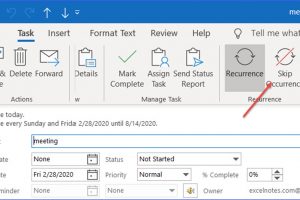 How to Skip a Recurring Task Once in Outlook