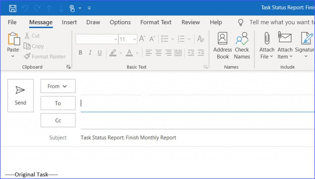 How to Send a Status Report in Outlook ExcelNotes