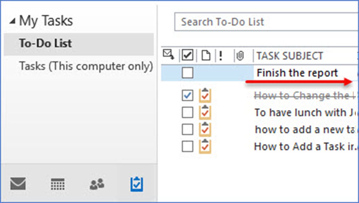 how to set up tasks in outlook