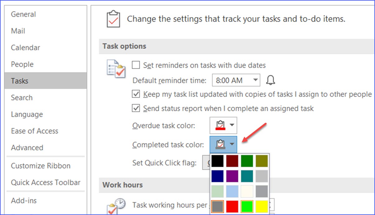 change a folder color in outlook for mac