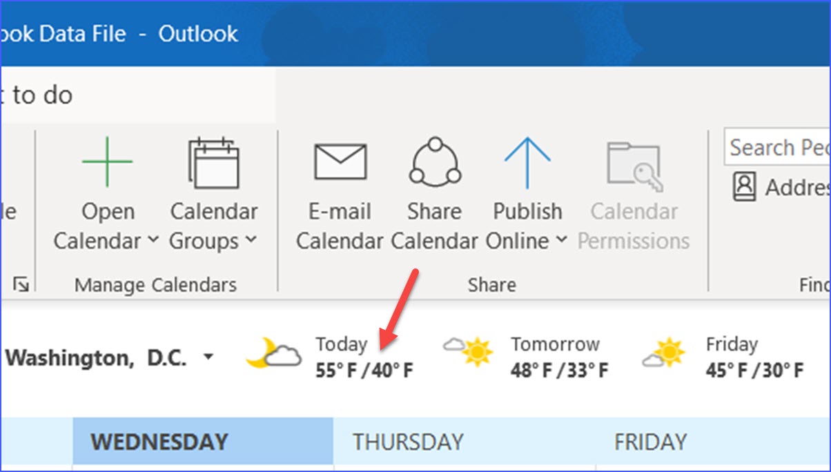 How to Switch Temperature between Fahrenheit and Celsius in Outlook