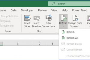 How to Refresh the Pivot Table