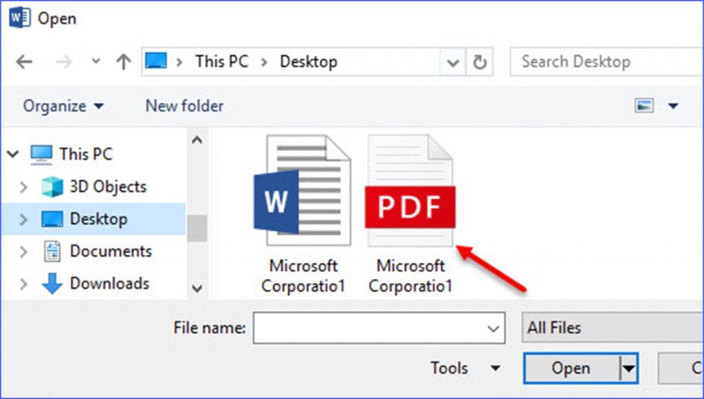 how do you open a pdf file in word