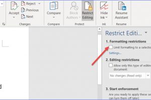 How to Restrict Word File from Editing