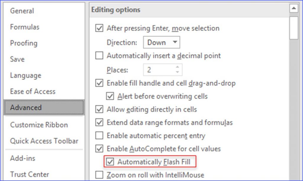 flash fill on mac