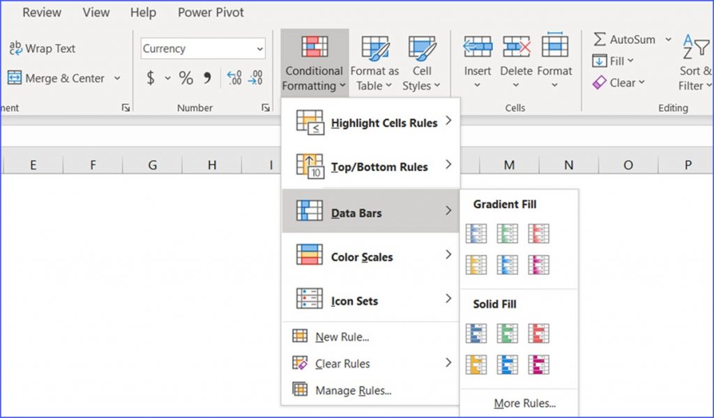 How to Use Chart Bar to Present Values in the Cell - ExcelNotes