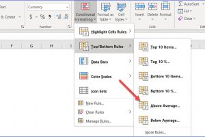 How to Highlight Values that are Above Average