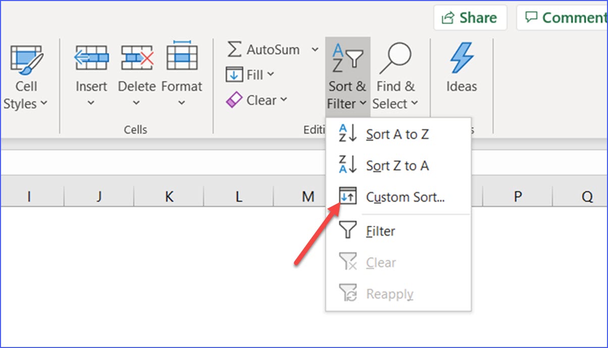 How to Sort a Data Range by Cell Icon - ExcelNotes