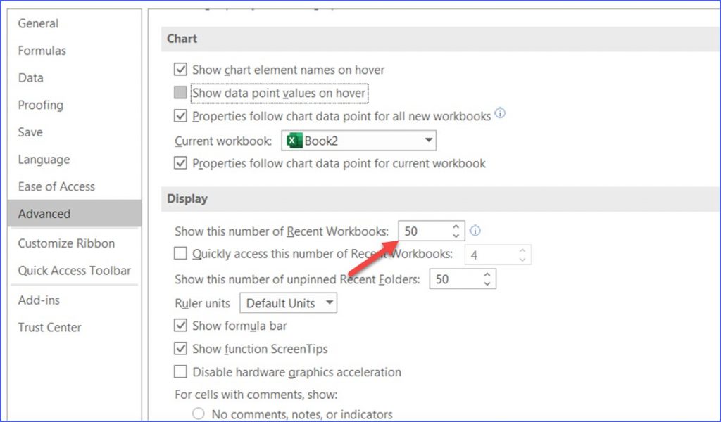 How to Change the Number of Recent Documents - ExcelNotes