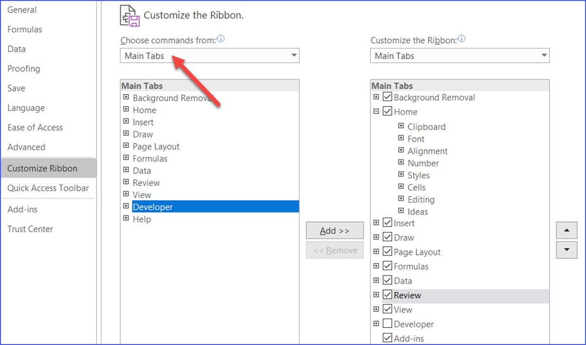 How to Add Tabs to Ribbon ExcelNotes