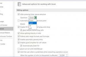 How to Setup Moving Cursor to the Cell Right When Pressing Enter
