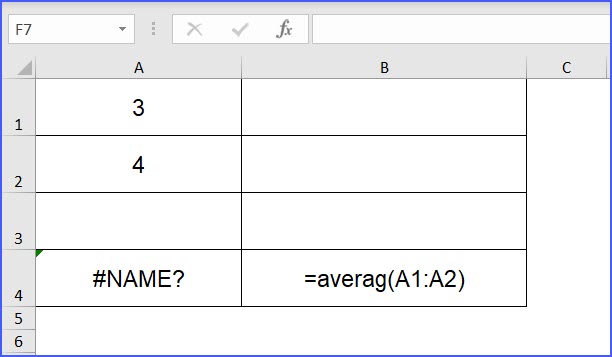 invalid reference error in excel