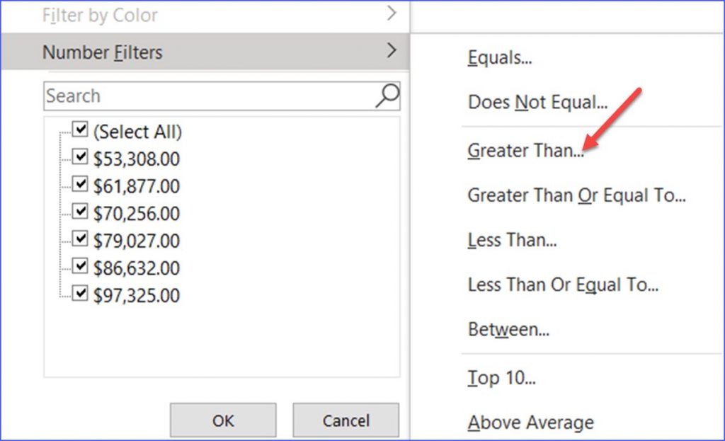 how-to-filter-a-data-range-to-have-values-great-than-a-number-excelnotes