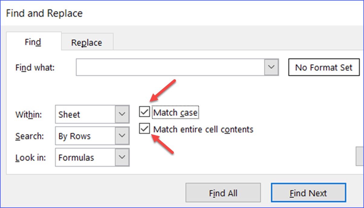 how-to-find-a-text-string-that-matches-entire-cell-contents-with-case