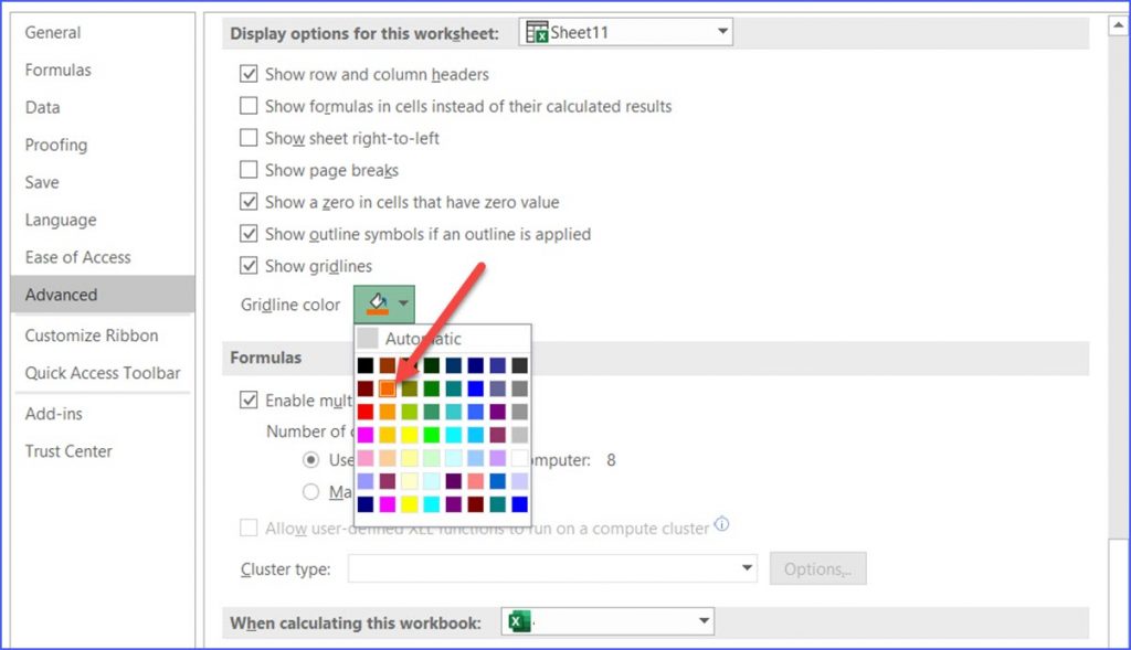 how-to-change-gridline-color-excelnotes