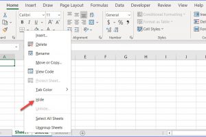 How to Hide Multiple Worksheets