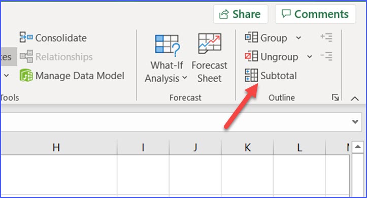 How to Create Outline for your Data - ExcelNotes