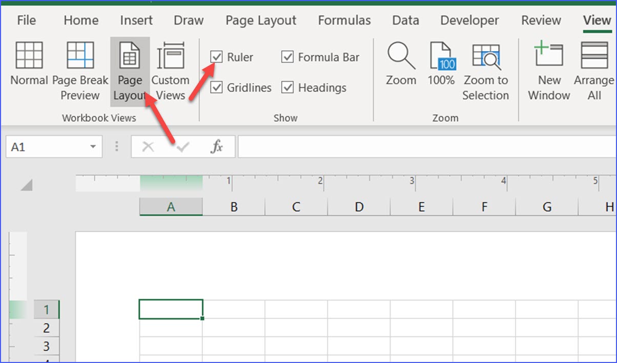 Why Ruler Is Grayed Out ExcelNotes