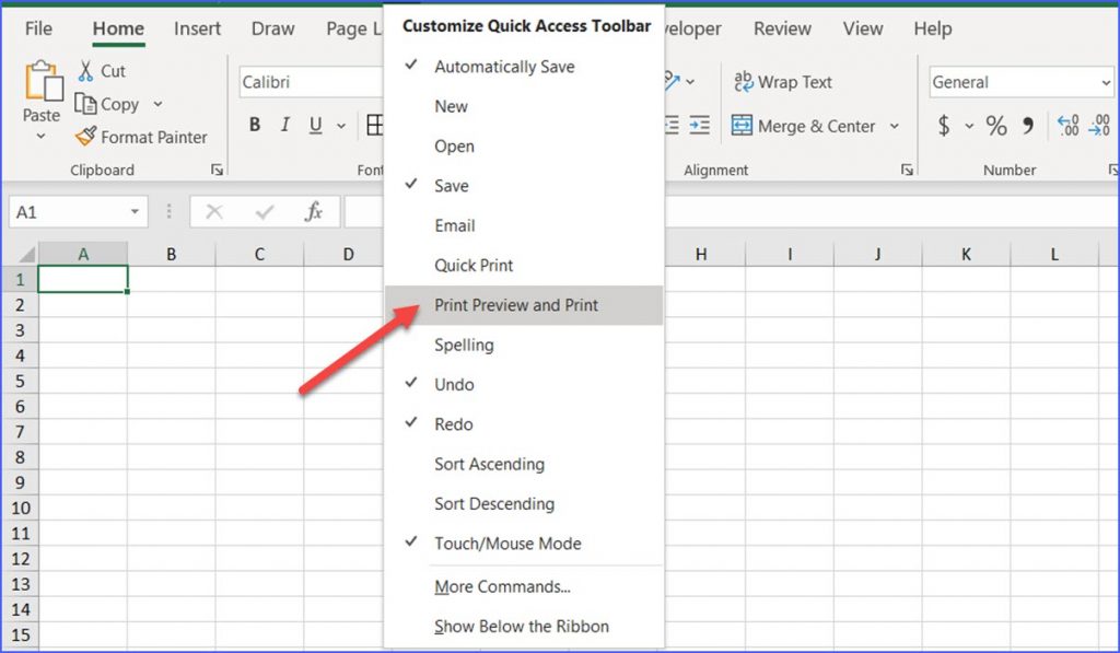 How To Add Quick Print To Quick Access Toolbar Excelnotes