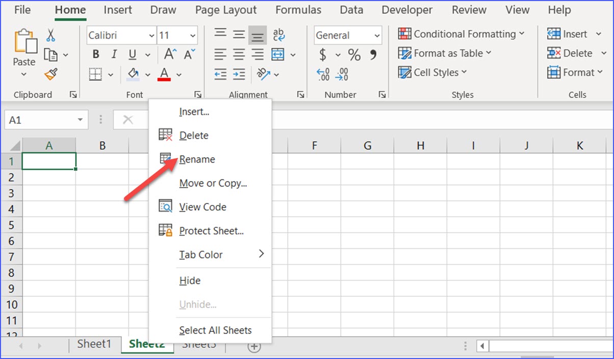 How To Rename A Worksheet - Excelnotes