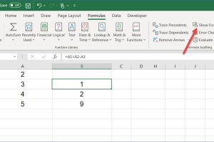 How to Show all Formulas in Excel