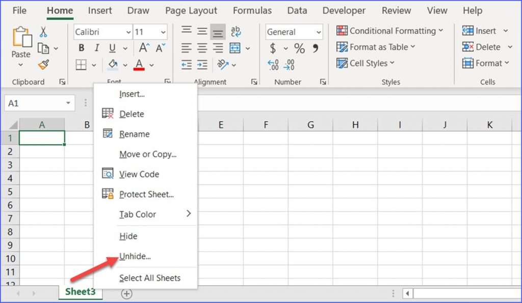 how to unhide a worksheet excelnotes