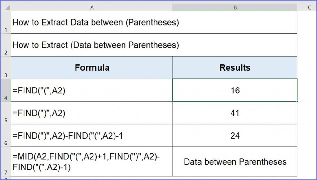 Excel Extract Data Between Two Characters