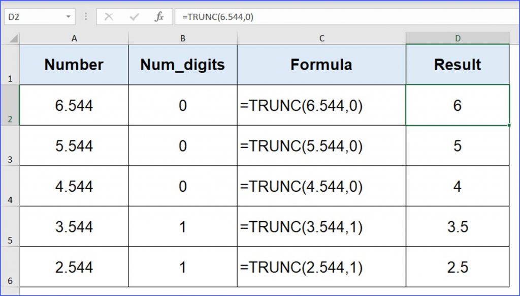 How To Use Trunc Function Excelnotes 0663