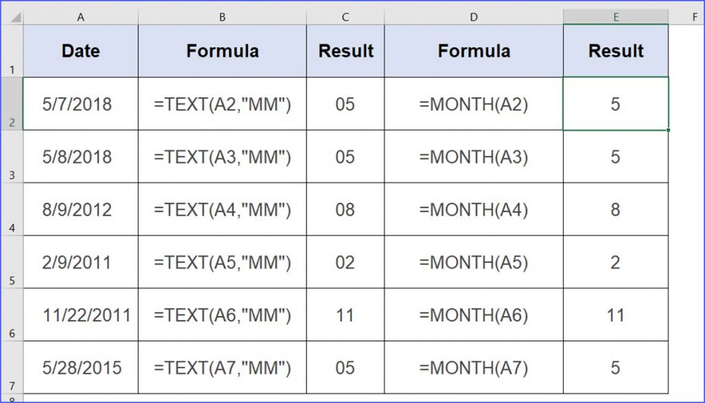 How to Convert a Date to the Month with Two Digits - ExcelNotes