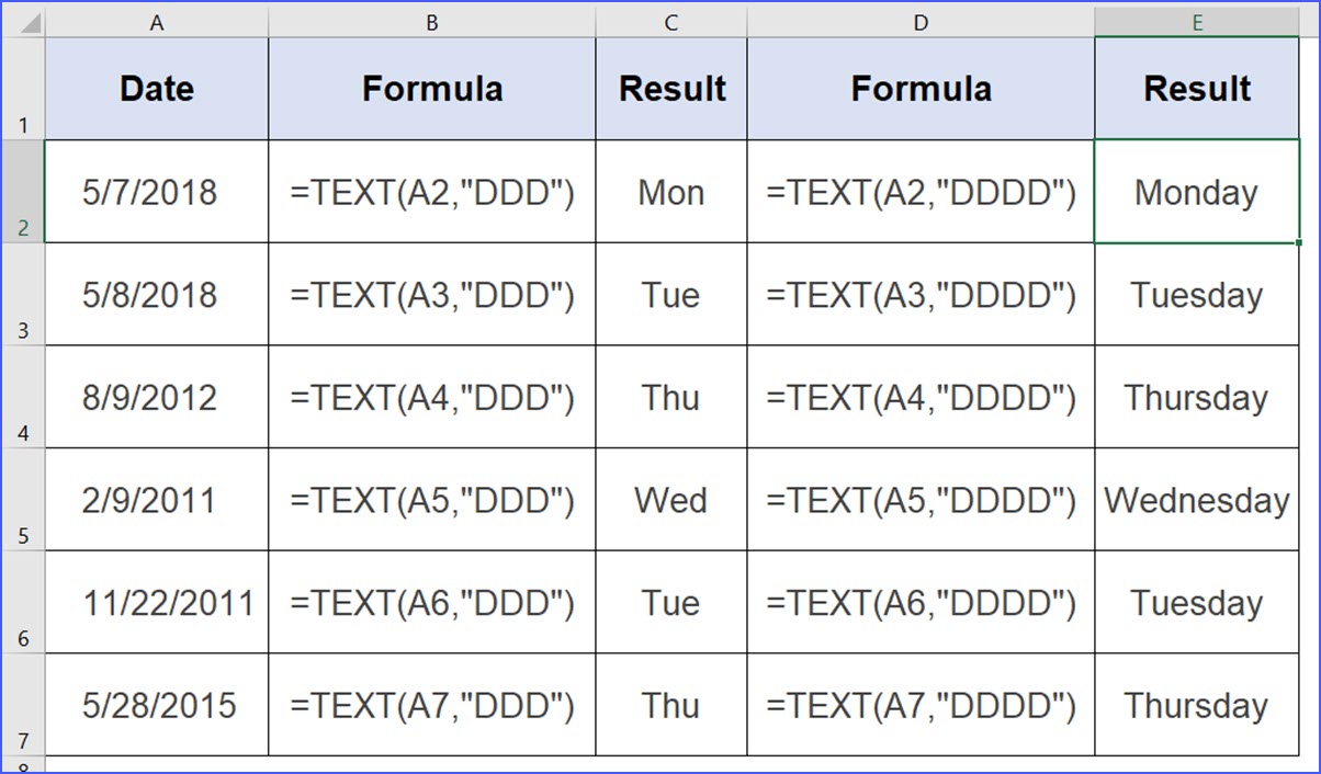 Power Query Convert Date To Weekday - Printable Timeline Templates