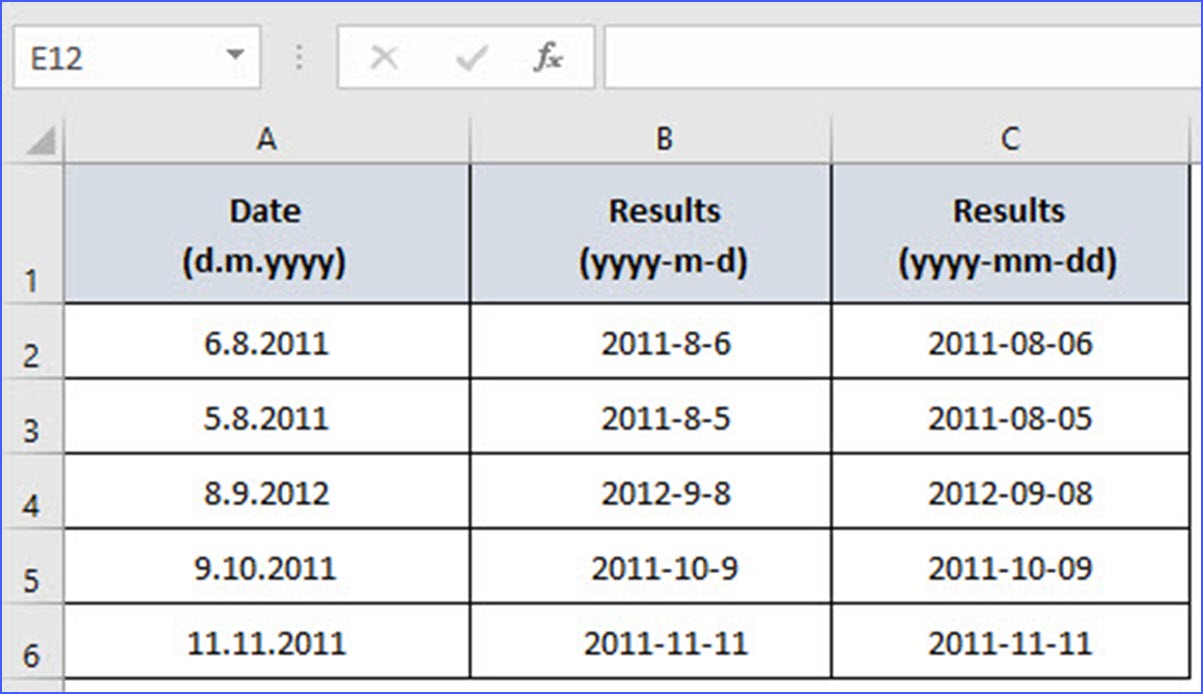 How to Convert Date Format d.m.yyyy to yyyymmdd ExcelNotes