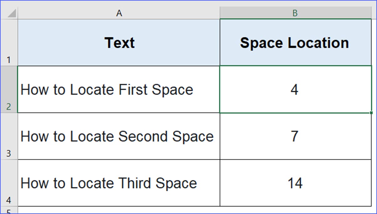 Excel Find Text After 2nd Space