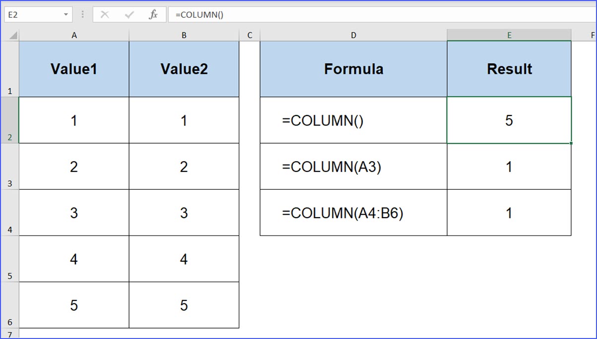 How To Use Column Function Excelnotes 9390