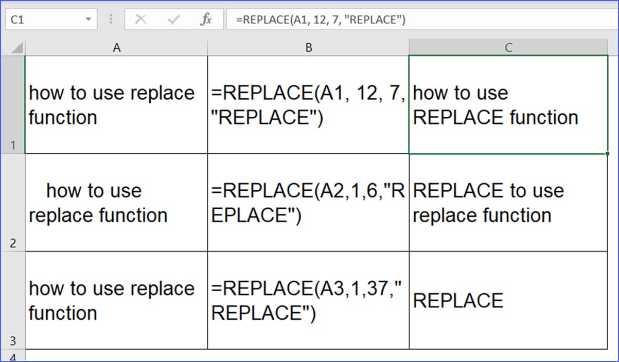 How To Use Replace Function Excelnotes 7432