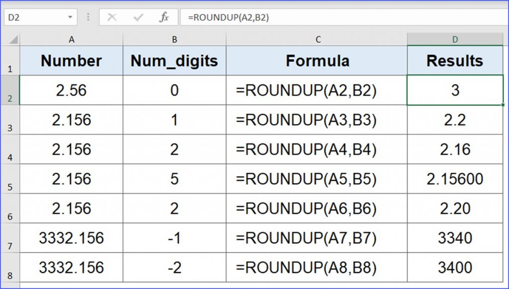 Round excel