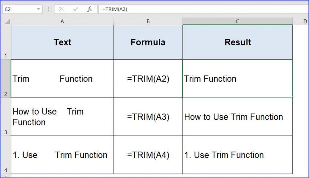 How to Use TRIM Function ExcelNotes