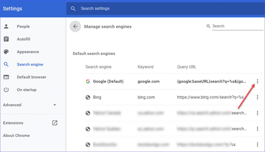 make google default search engine ie7