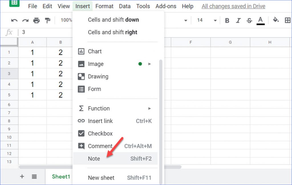 how to add text box in google sheets