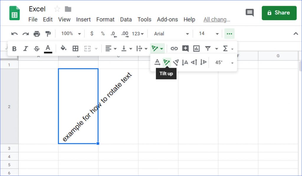 How To Rotate Text In Google Sheets