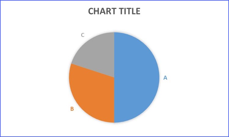 how to make a pie chart in excel using words
