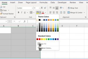 Alt+H, H: Select a Color to Fill Cells