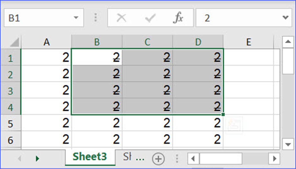 ctrl 5 in excel