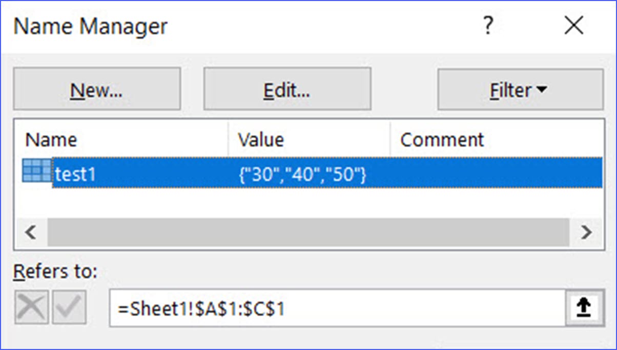 Ctrl F3 Name Manager Dialog Box Excelnotes