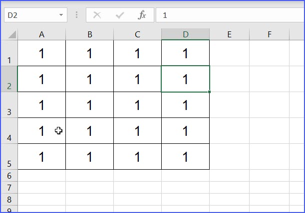 ctrl alt left arrow excel