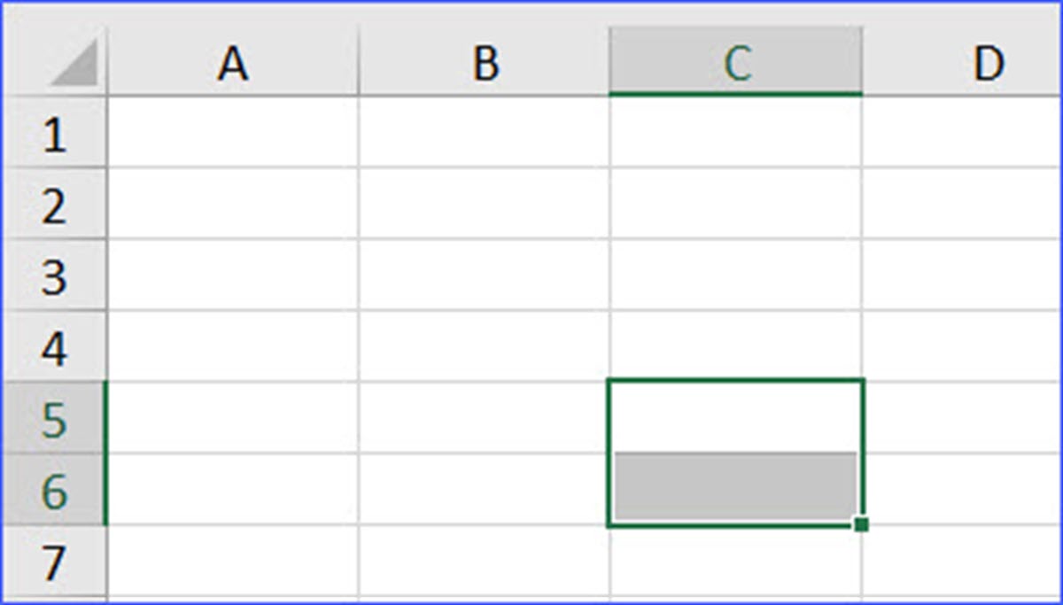 Shift+Down Arrow: Extends Selection One Cell Down - ExcelNotes